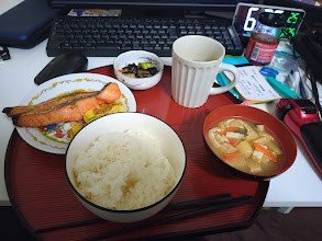 今日の朝飯