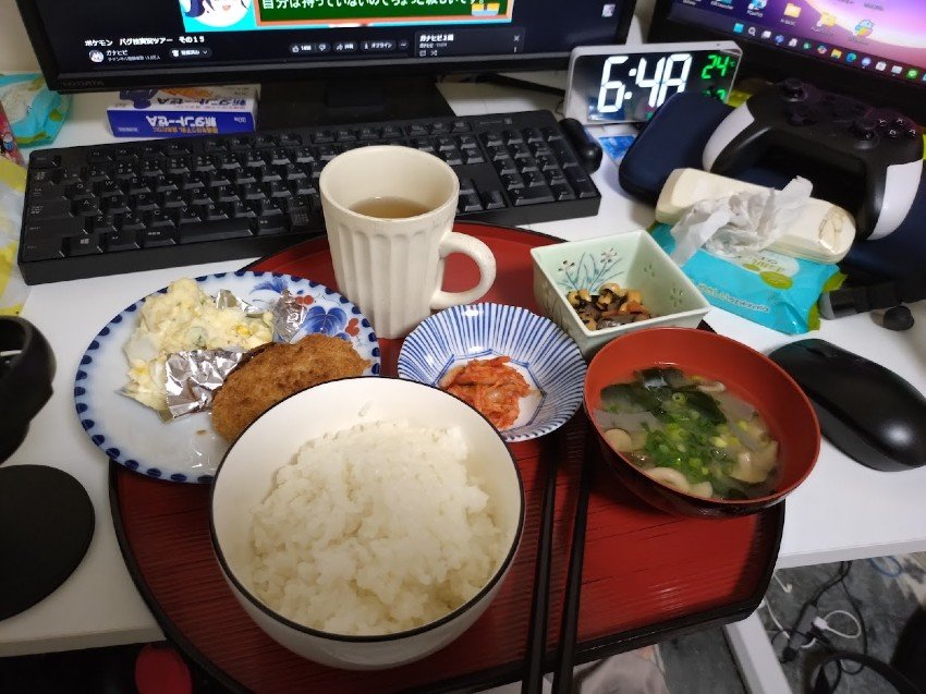 今日の朝飯