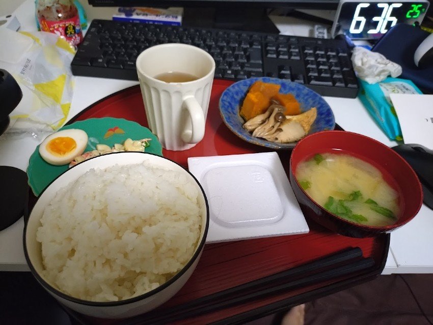 今日の朝飯