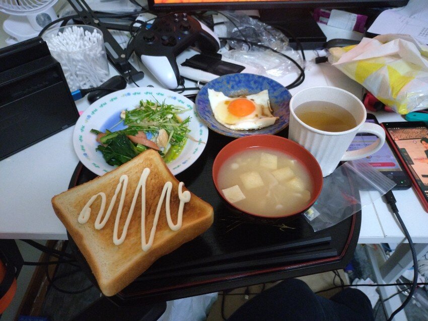 本日の朝飯