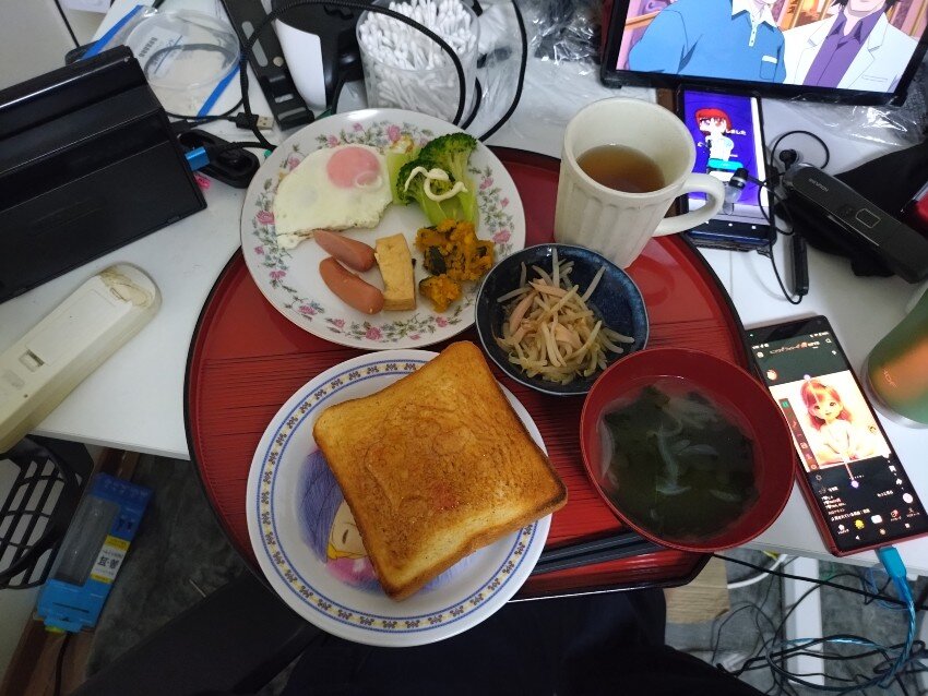 本日の朝飯