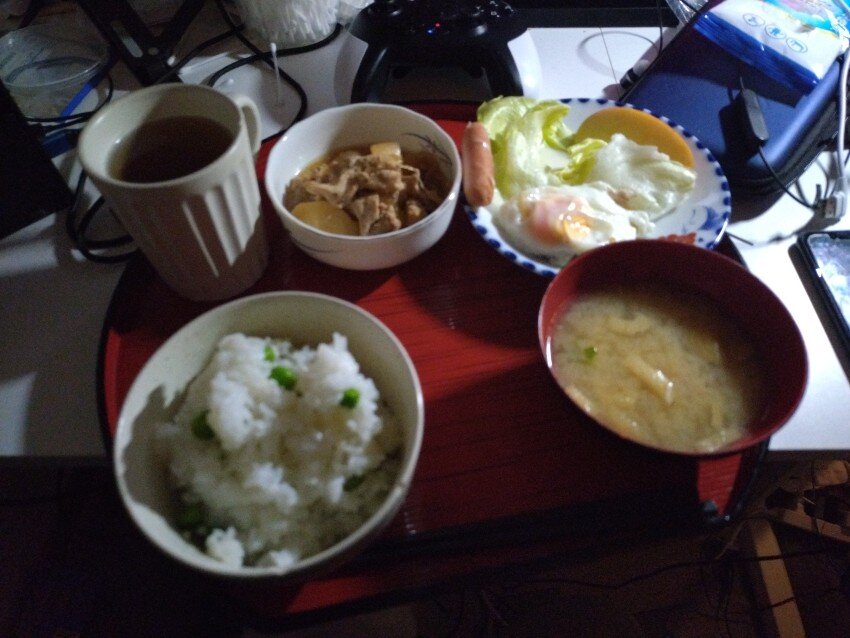 本日の朝飯