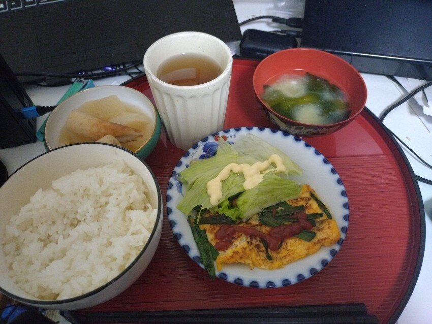 本日の朝飯