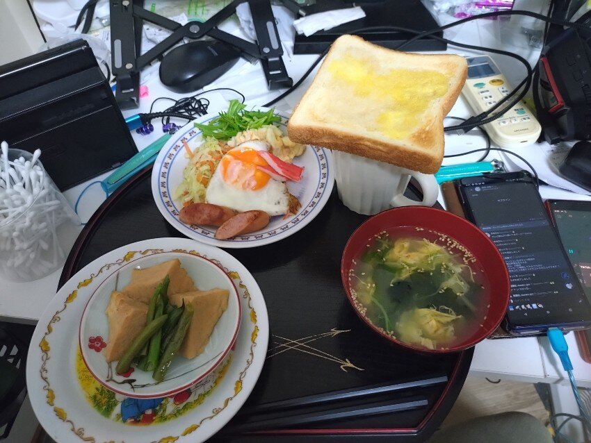 本日の朝飯