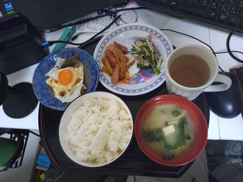 本日の朝飯